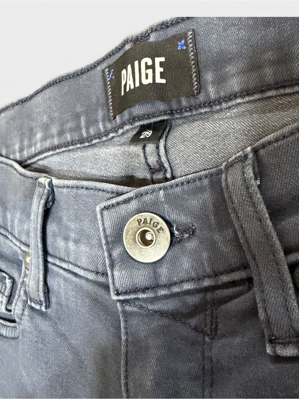 PAIGE Men's Lennox Slim Fit Jeans 29x30 Vintage Naval Blue TRANSCEND Stretch